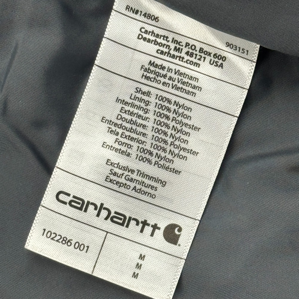 Carhartt Vest Men Medium Black‎ Gilliam Lightweight Water Resistant Relaxed Logo - Picture 4 of 12